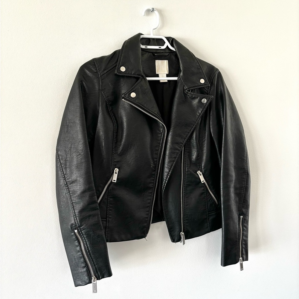 h&m leather jacket